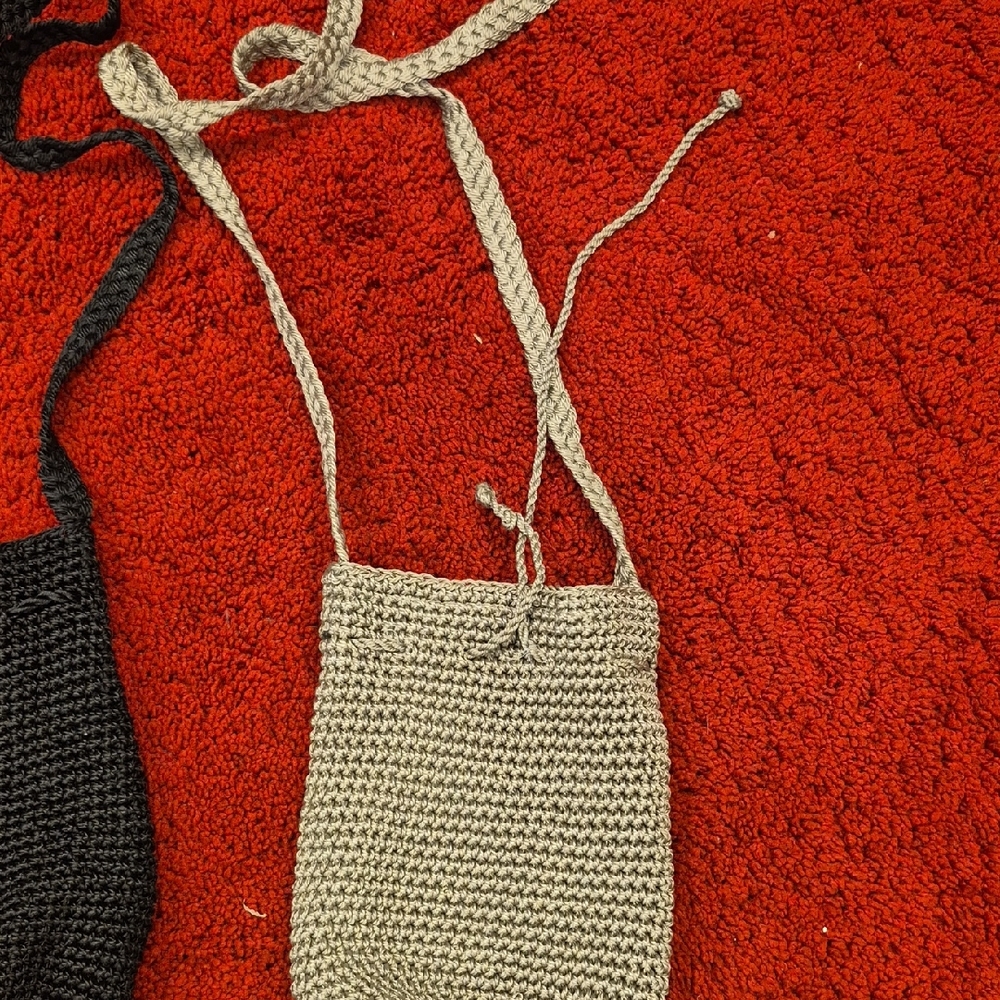 Stylish Cream Crochet Shoulder Bag
